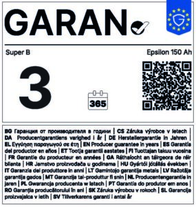 GARAN-Label Super B Epsilon 150 Ah