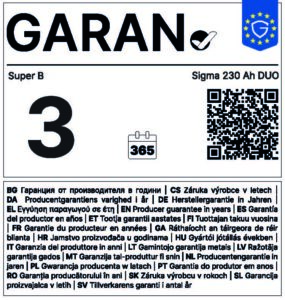 GARAN-Label Super B Sigma 230 Ah DUO